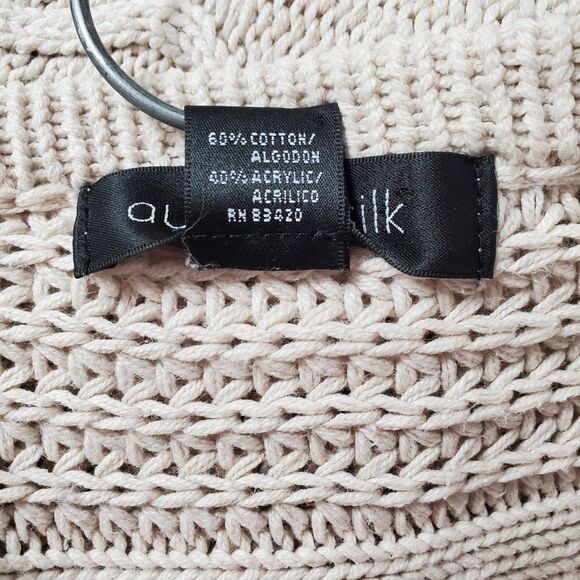 August Silk Womens Sz XL Sweater Long Vest Open Waterfall Front - Picture 4 of 6